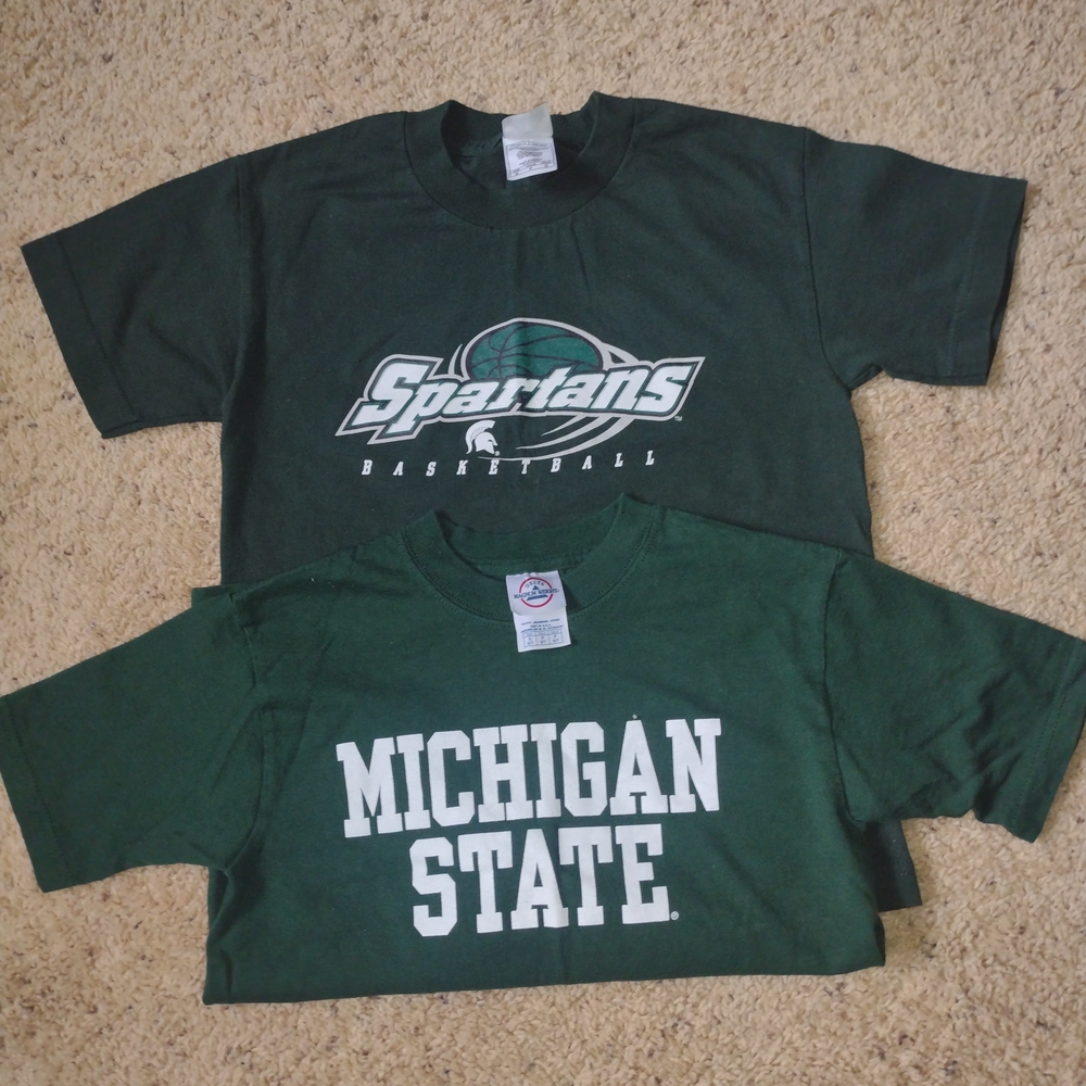 Green Michigan State Short Sleeve Tees